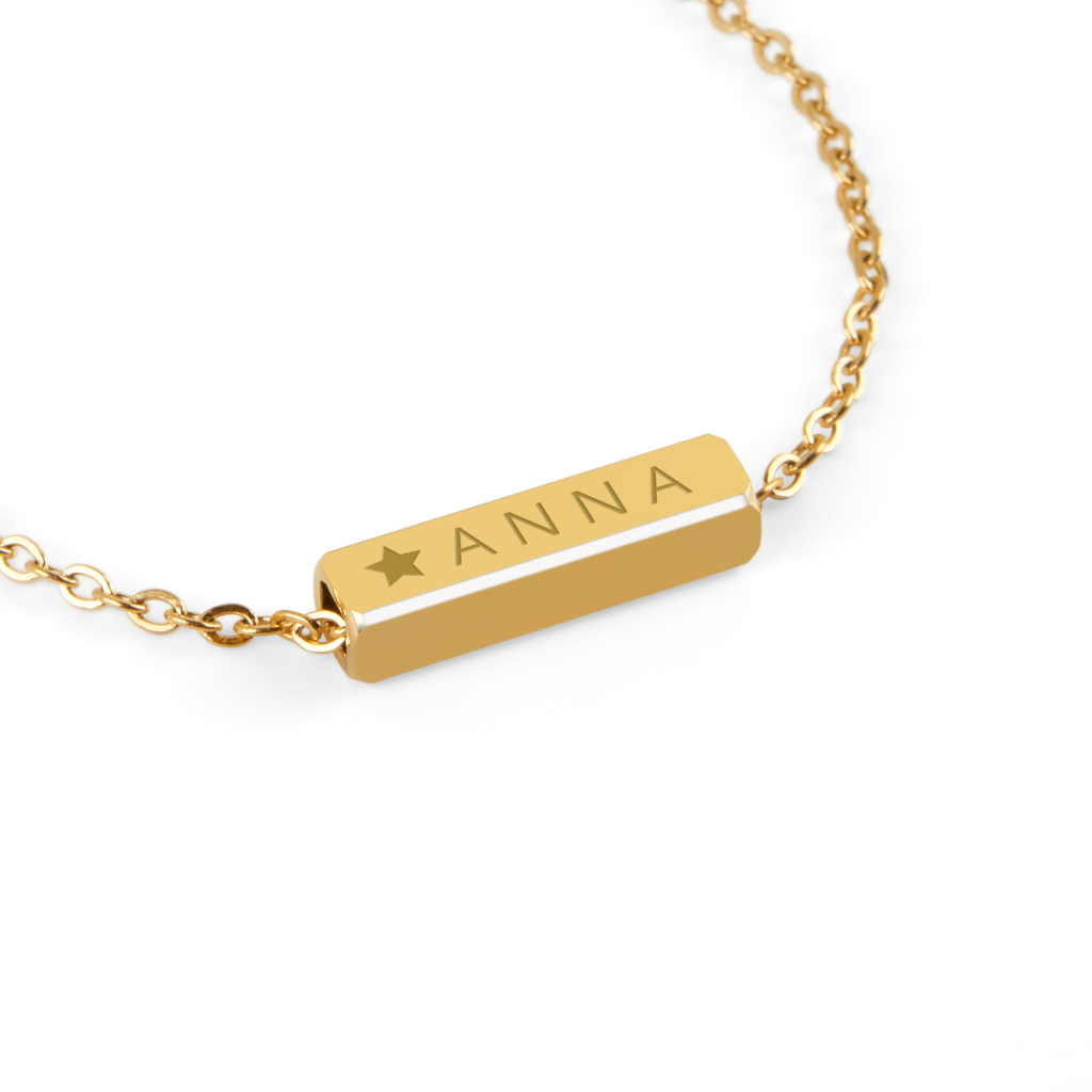 Naamplaat armband - Goudkleurig