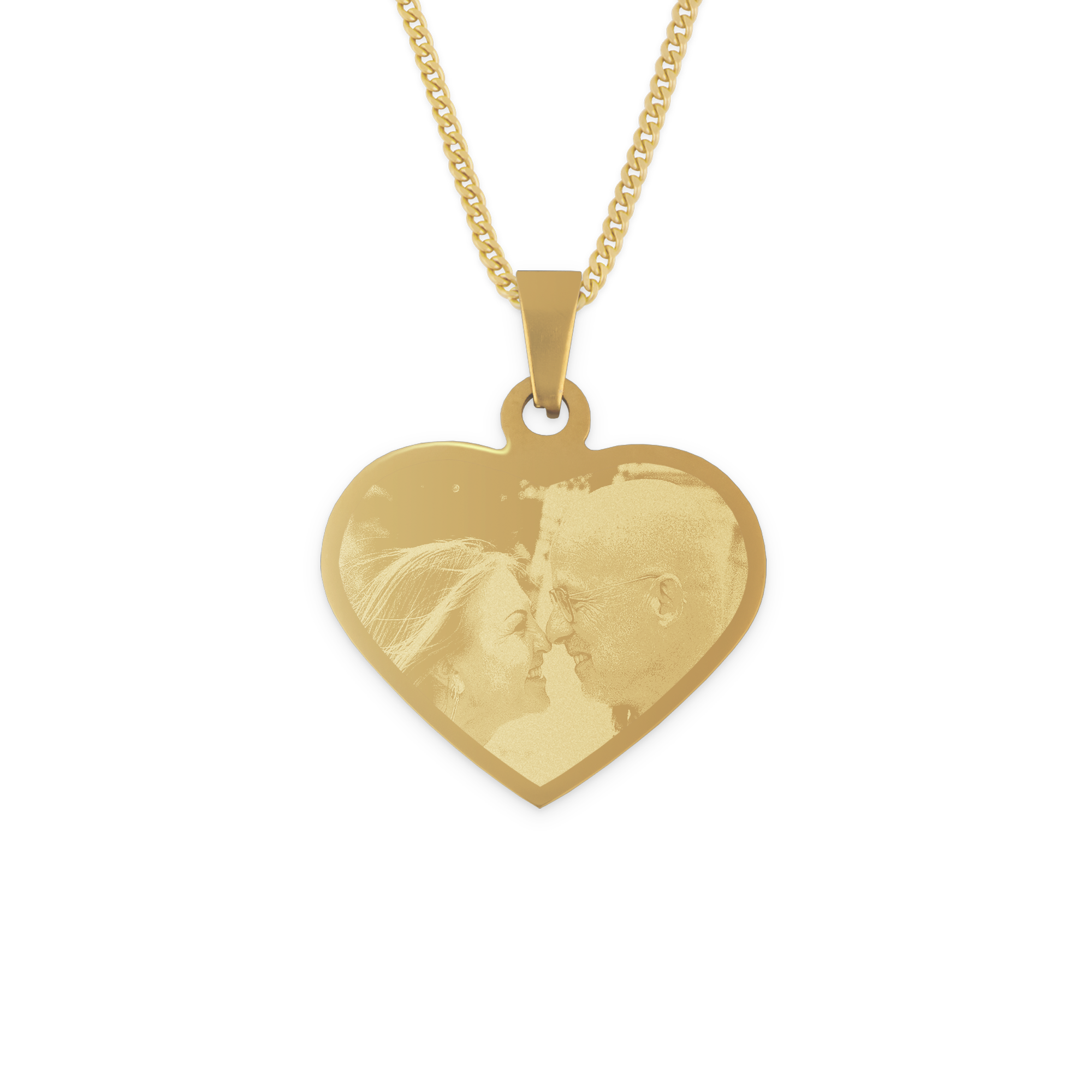Hart ketting met foto - goud